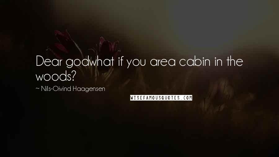 Nils-Oivind Haagensen Quotes: Dear godwhat if you area cabin in the woods?