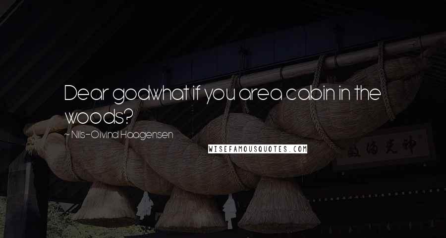 Nils-Oivind Haagensen Quotes: Dear godwhat if you area cabin in the woods?