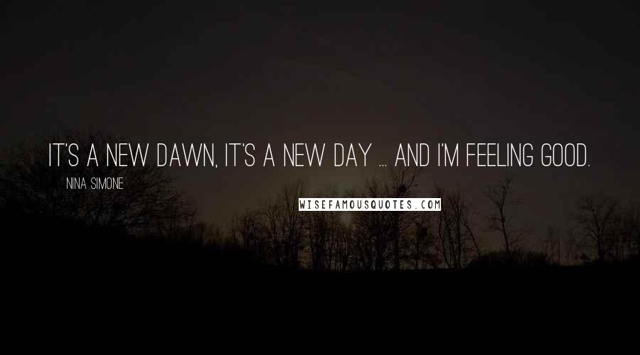 Nina Simone Quotes: It's a new dawn, it's a new day ... and I'm feeling good.