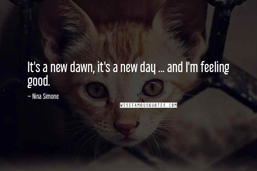 Nina Simone Quotes: It's a new dawn, it's a new day ... and I'm feeling good.