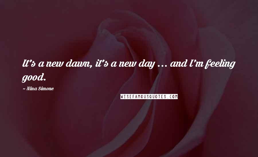 Nina Simone Quotes: It's a new dawn, it's a new day ... and I'm feeling good.