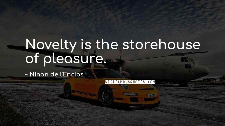 Ninon De L'Enclos Quotes: Novelty is the storehouse of pleasure.