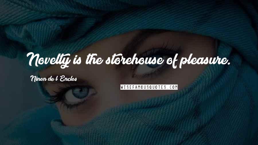 Ninon De L'Enclos Quotes: Novelty is the storehouse of pleasure.