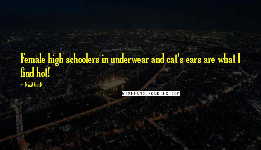 NisiOisiN Quotes: Female high schoolers in underwear and cat's ears are what I find hot!