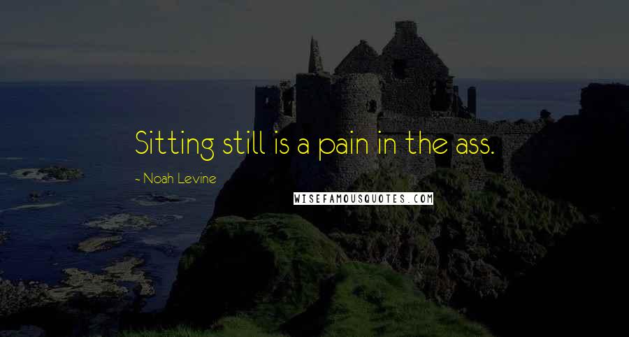 Noah Levine Quotes: Sitting still is a pain in the ass.