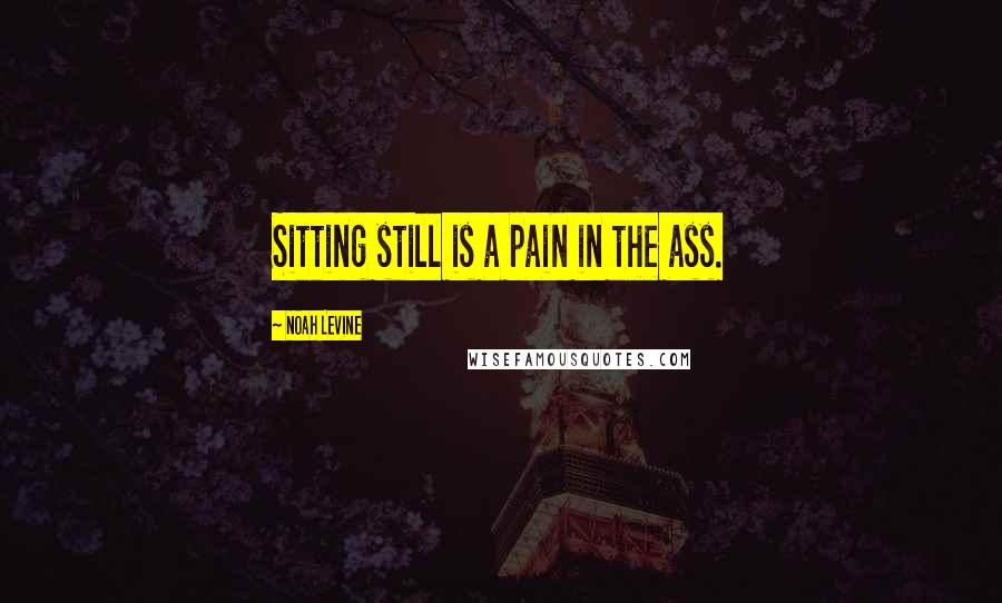 Noah Levine Quotes: Sitting still is a pain in the ass.