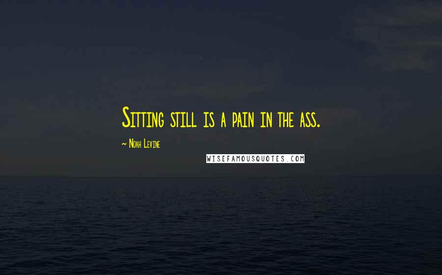 Noah Levine Quotes: Sitting still is a pain in the ass.
