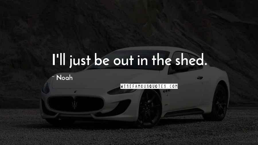 Noah Quotes: I'll just be out in the shed.