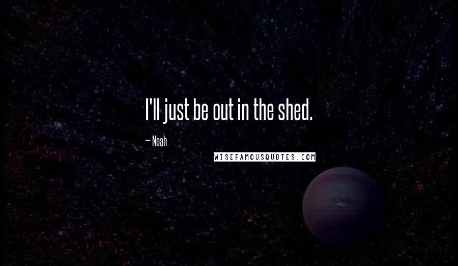 Noah Quotes: I'll just be out in the shed.