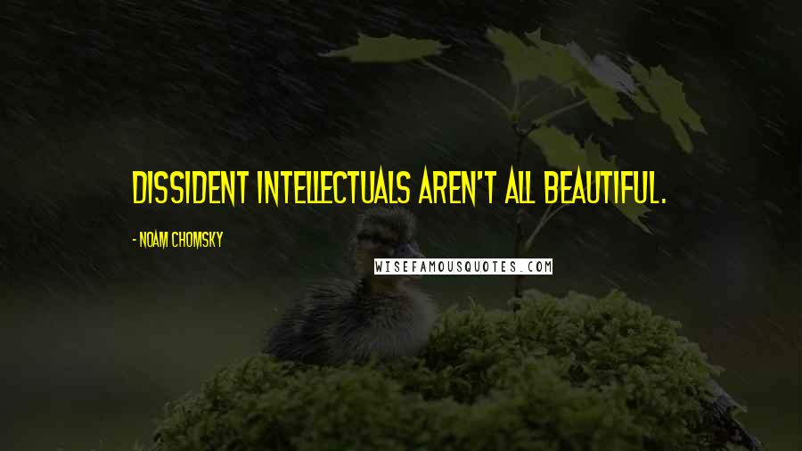 Noam Chomsky Quotes: Dissident intellectuals aren't all beautiful.