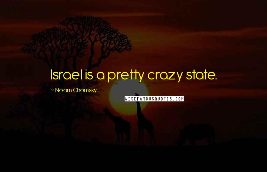 Noam Chomsky Quotes: Israel is a pretty crazy state.
