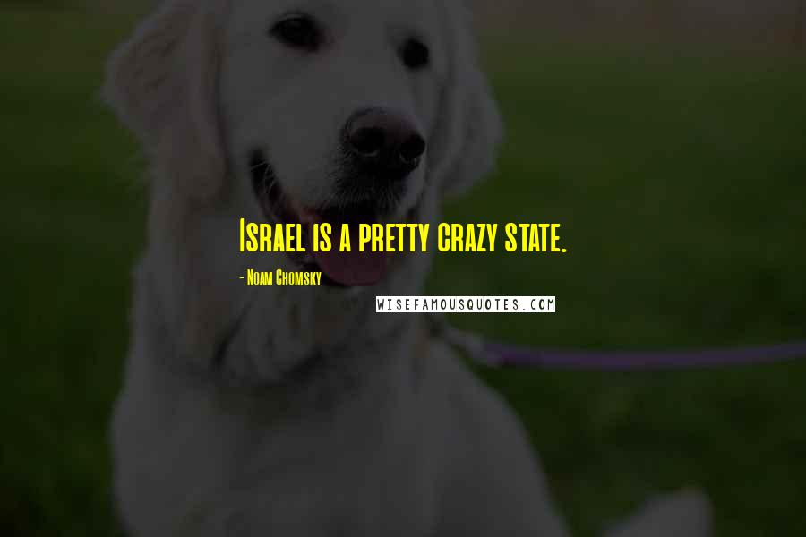 Noam Chomsky Quotes: Israel is a pretty crazy state.