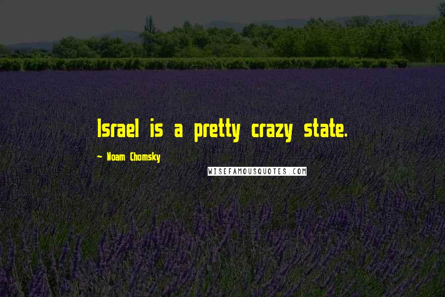 Noam Chomsky Quotes: Israel is a pretty crazy state.
