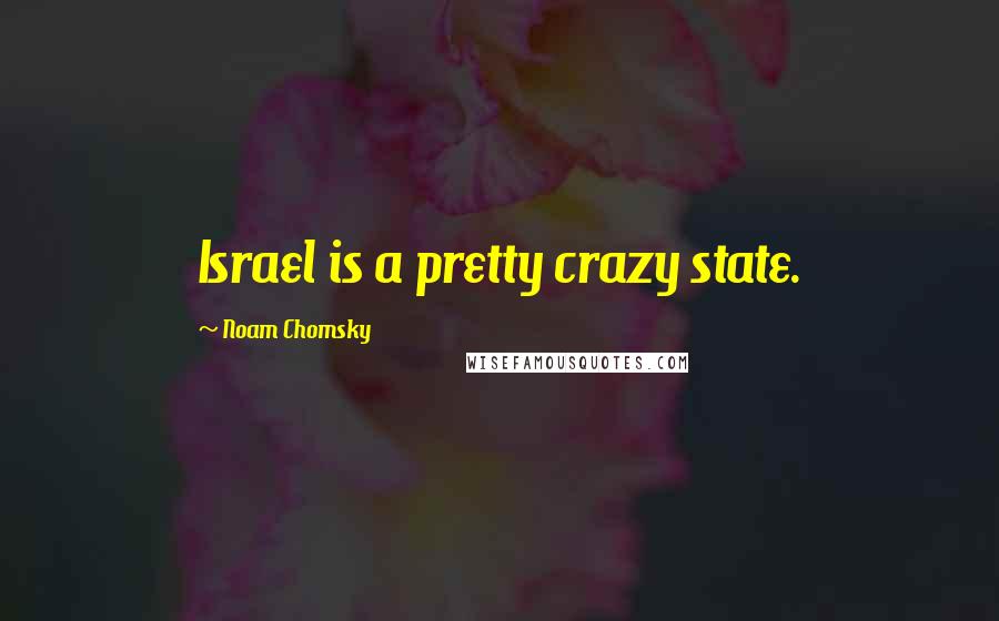 Noam Chomsky Quotes: Israel is a pretty crazy state.