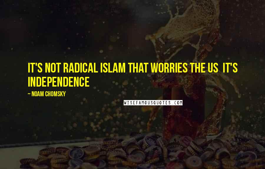 Noam Chomsky Quotes: It's not radical Islam that worries the US it's independence