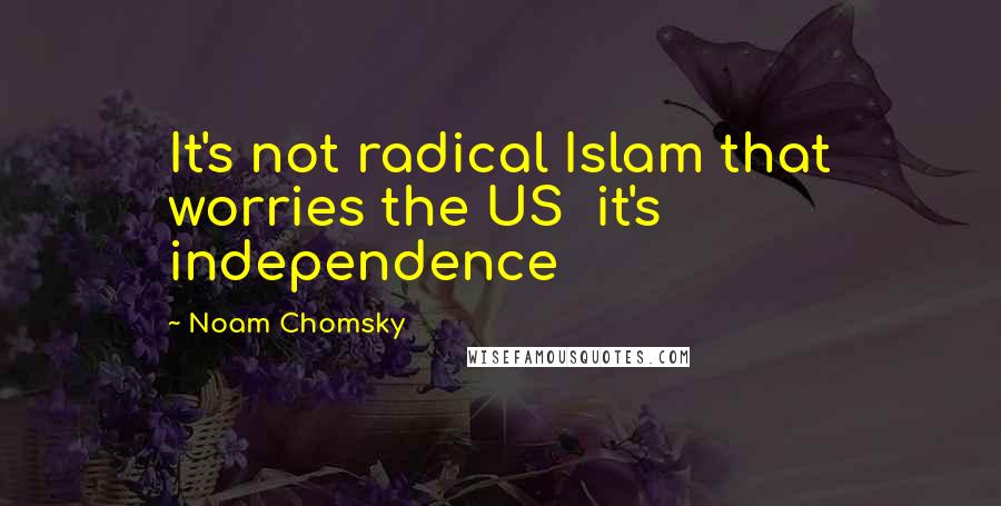Noam Chomsky Quotes: It's not radical Islam that worries the US it's independence