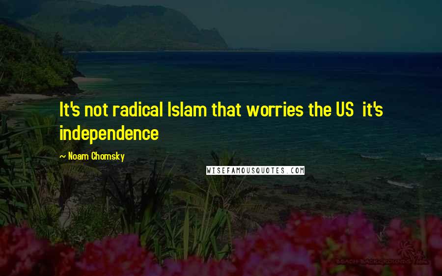 Noam Chomsky Quotes: It's not radical Islam that worries the US it's independence
