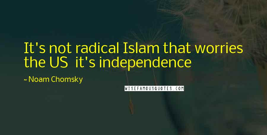 Noam Chomsky Quotes: It's not radical Islam that worries the US it's independence