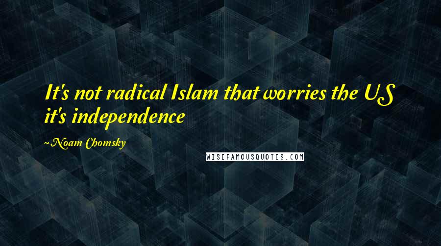 Noam Chomsky Quotes: It's not radical Islam that worries the US it's independence
