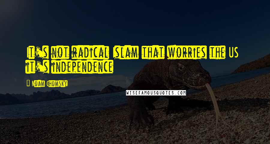 Noam Chomsky Quotes: It's not radical Islam that worries the US it's independence
