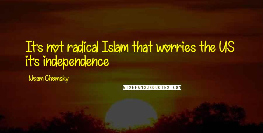 Noam Chomsky Quotes: It's not radical Islam that worries the US it's independence