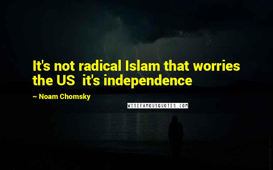 Noam Chomsky Quotes: It's not radical Islam that worries the US  it's independence