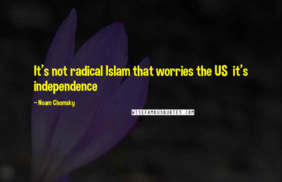 Noam Chomsky Quotes: It's not radical Islam that worries the US it's independence