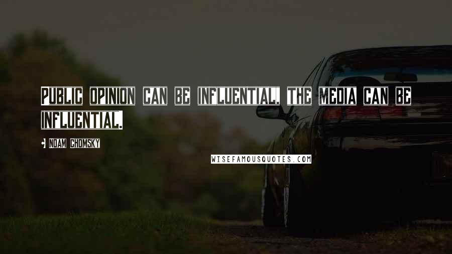 Noam Chomsky Quotes: Public opinion can be influential, the media can be influential.