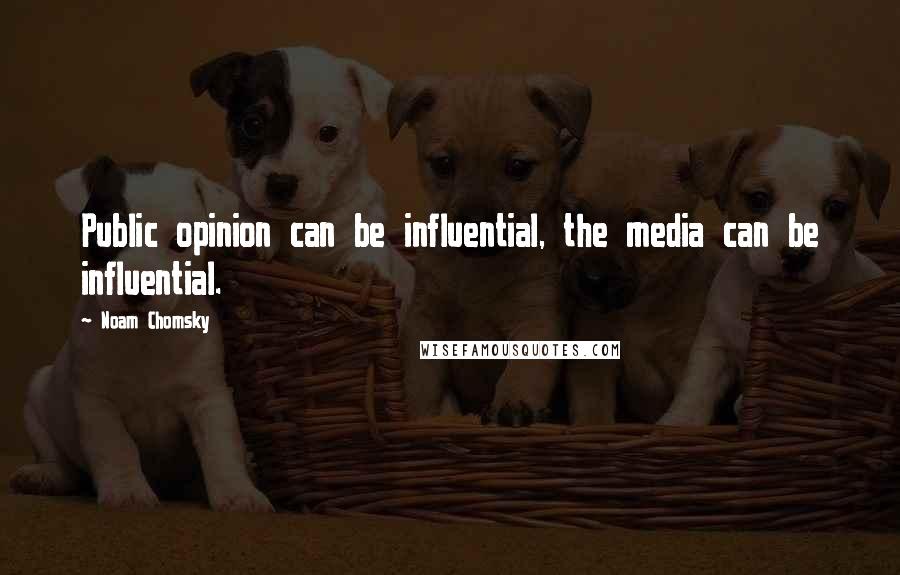 Noam Chomsky Quotes: Public opinion can be influential, the media can be influential.