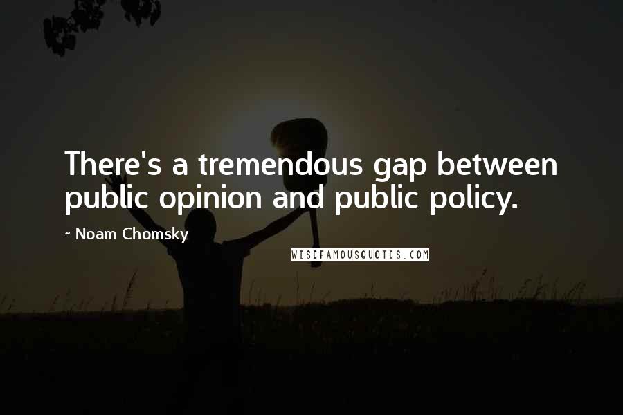 Noam Chomsky Quotes: There's a tremendous gap between public opinion and public policy.