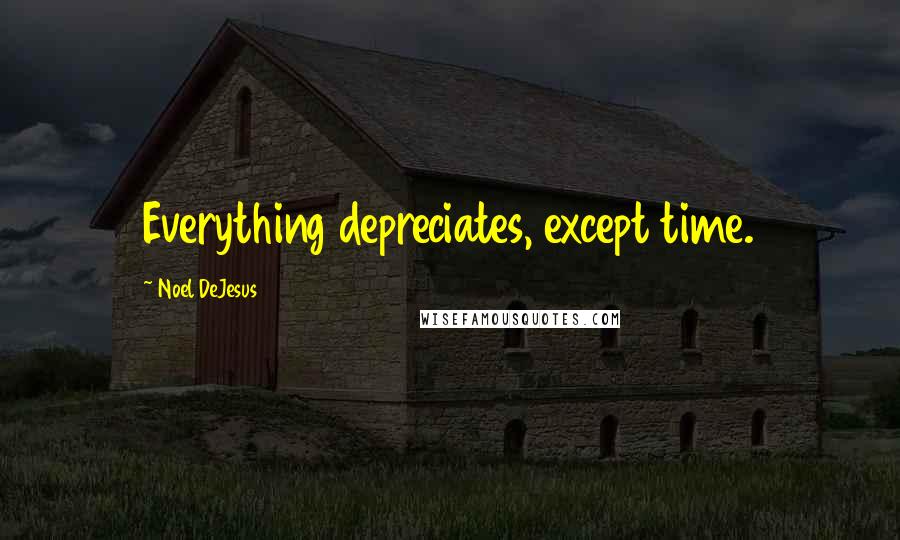 Noel DeJesus Quotes: Everything depreciates, except time.