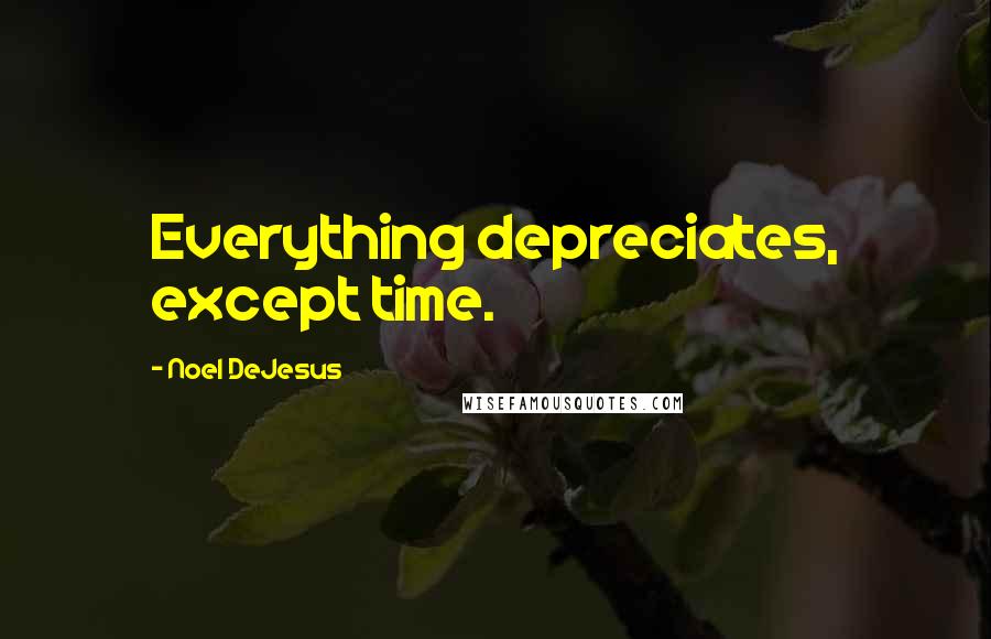 Noel DeJesus Quotes: Everything depreciates, except time.