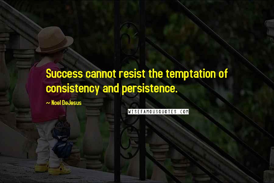 Noel DeJesus Quotes: Success cannot resist the temptation of consistency and persistence.