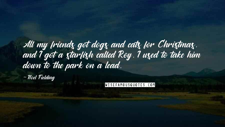 Noel Fielding Quotes: All my friends got dogs and cats for Christmas, and I got a starfish called Roy. I used to take him down to the park on a lead.