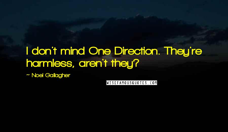 Noel Gallagher Quotes: I don't mind One Direction. They're harmless, aren't they?