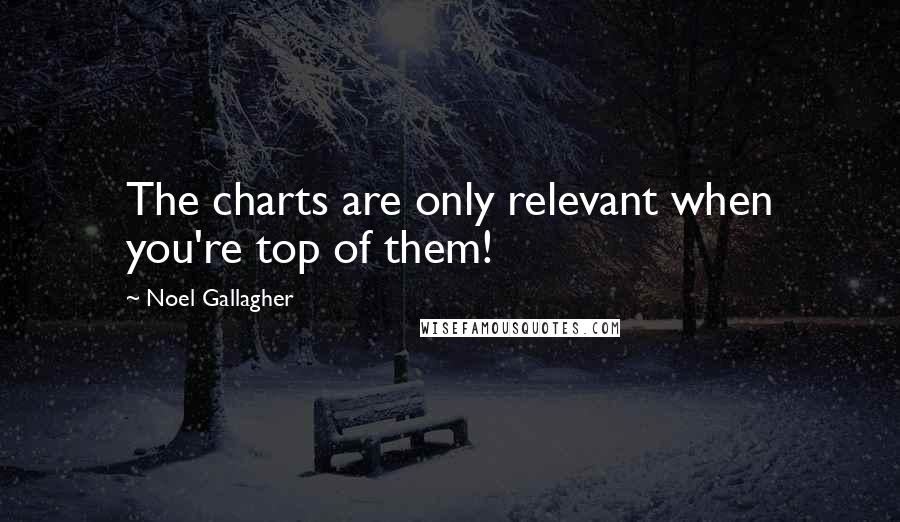 Noel Gallagher Quotes: The charts are only relevant when you're top of them!