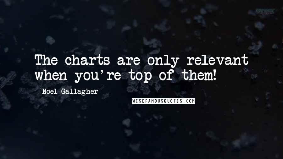 Noel Gallagher Quotes: The charts are only relevant when you're top of them!