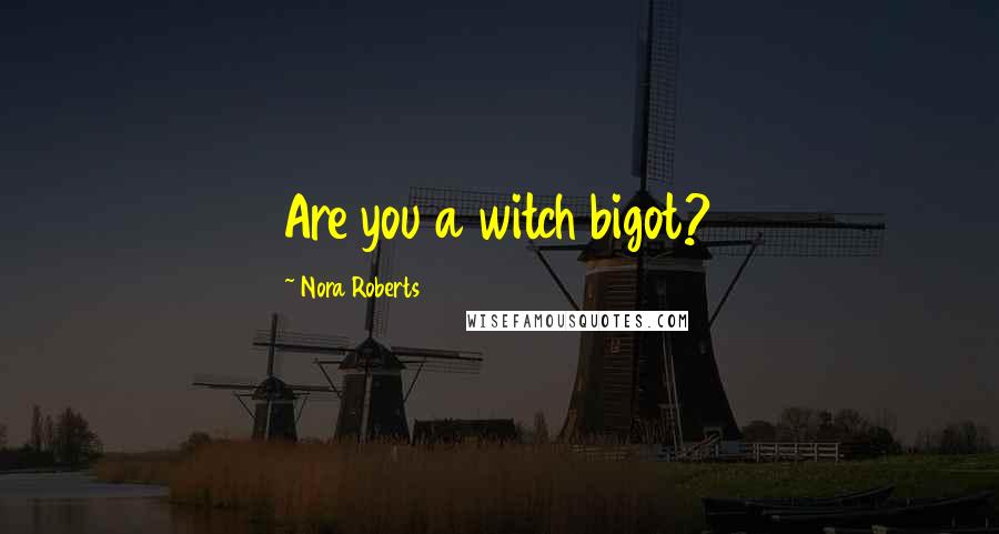 Nora Roberts Quotes: Are you a witch bigot?