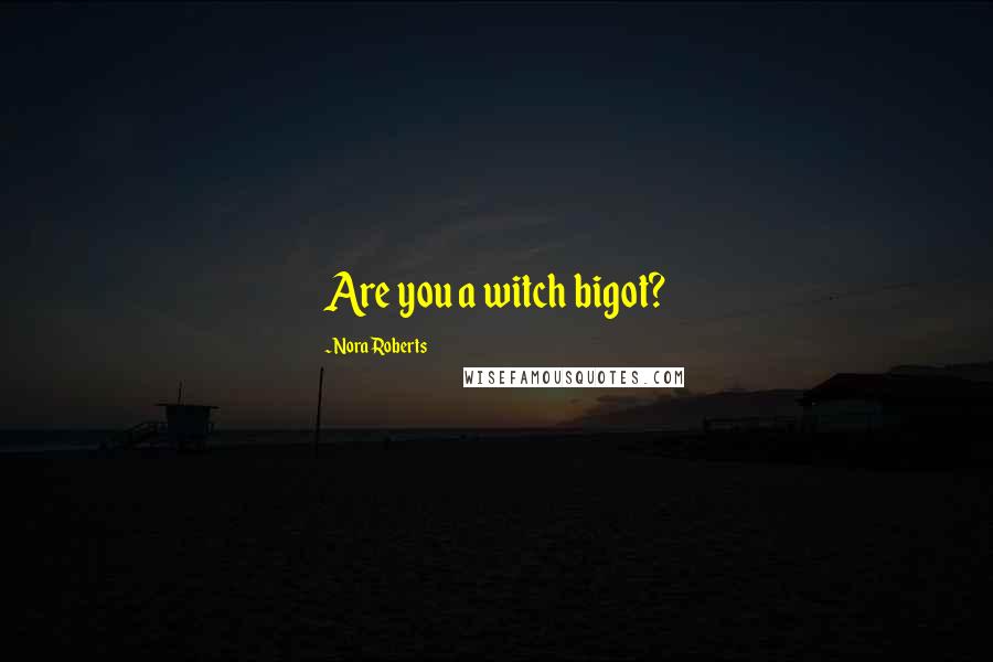 Nora Roberts Quotes: Are you a witch bigot?