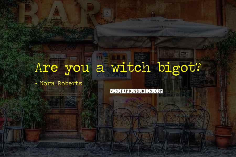 Nora Roberts Quotes: Are you a witch bigot?