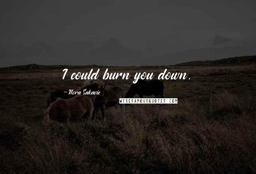 Nora Sakavic Quotes: I could burn you down.