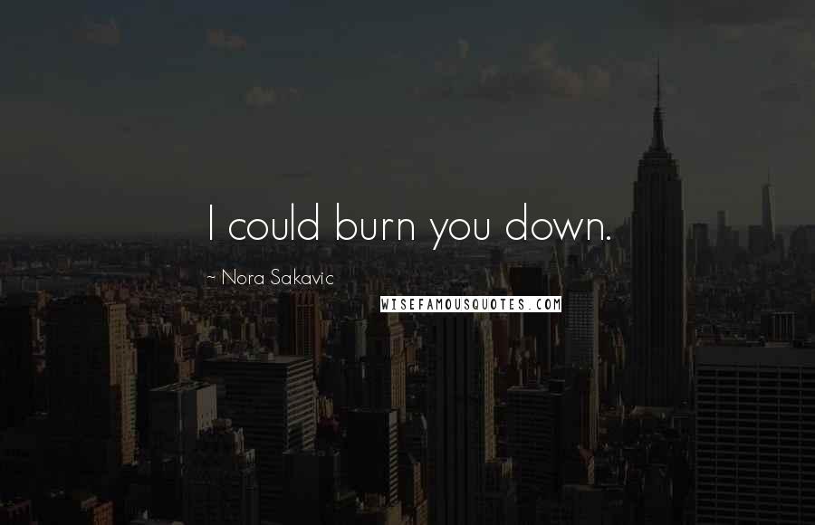 Nora Sakavic Quotes: I could burn you down.