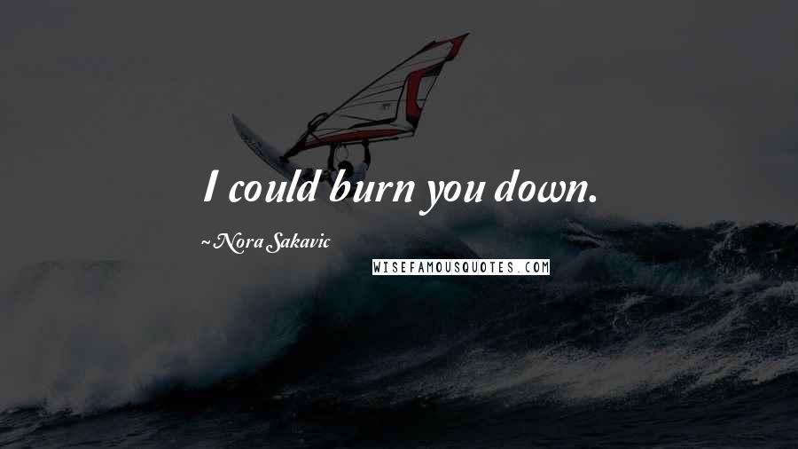 Nora Sakavic Quotes: I could burn you down.