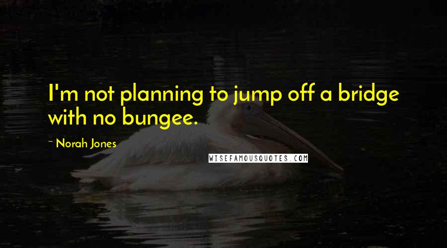 Norah Jones Quotes: I'm not planning to jump off a bridge with no bungee.