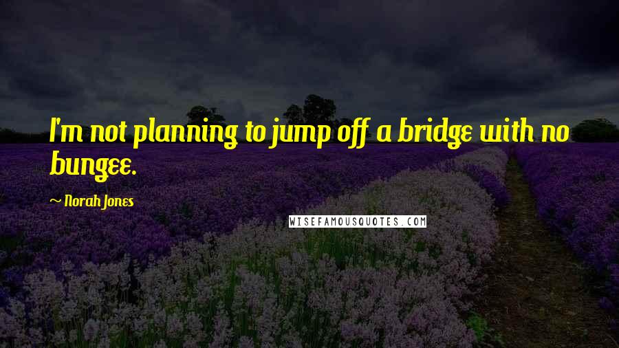 Norah Jones Quotes: I'm not planning to jump off a bridge with no bungee.