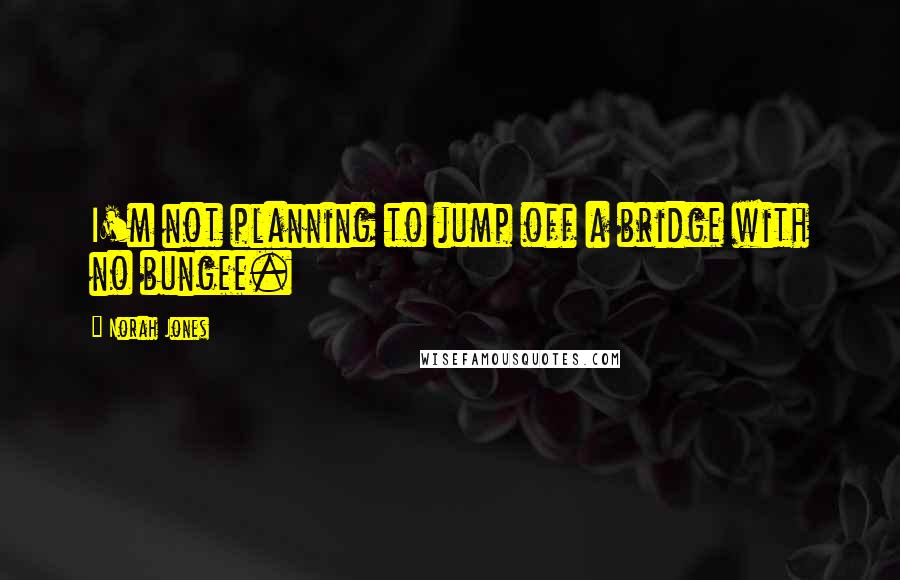 Norah Jones Quotes: I'm not planning to jump off a bridge with no bungee.