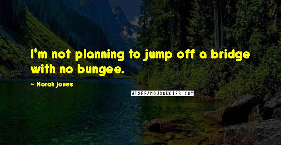 Norah Jones Quotes: I'm not planning to jump off a bridge with no bungee.