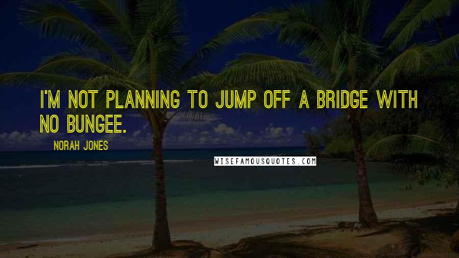 Norah Jones Quotes: I'm not planning to jump off a bridge with no bungee.