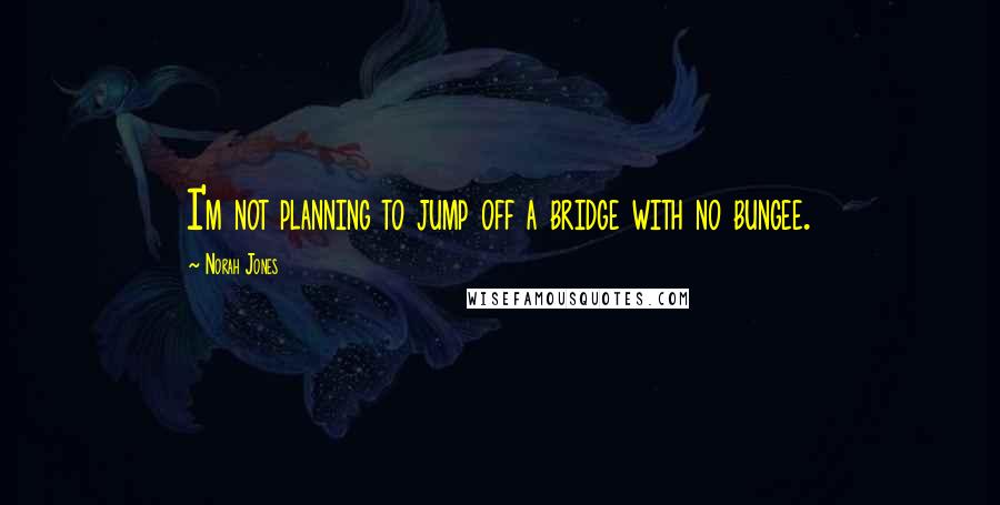 Norah Jones Quotes: I'm not planning to jump off a bridge with no bungee.