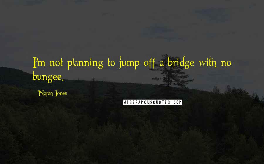 Norah Jones Quotes: I'm not planning to jump off a bridge with no bungee.